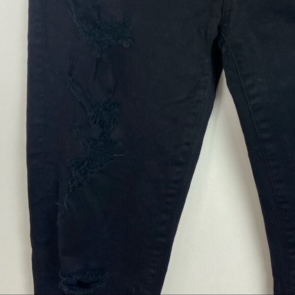 Agolde Revolve Sophie High Waist Skinny Jean Distressed Black Size 26 Moto Denim - Picture 7 of 15